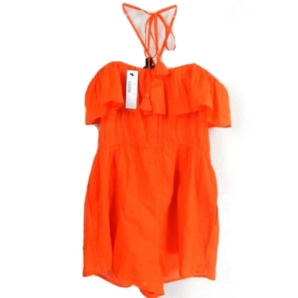 J. Crew Cotton Ruffle Romper - Picture 2 of 4